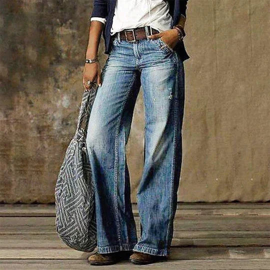Aurelia-Harriet | Women's Wide-Leg Flare Jeans