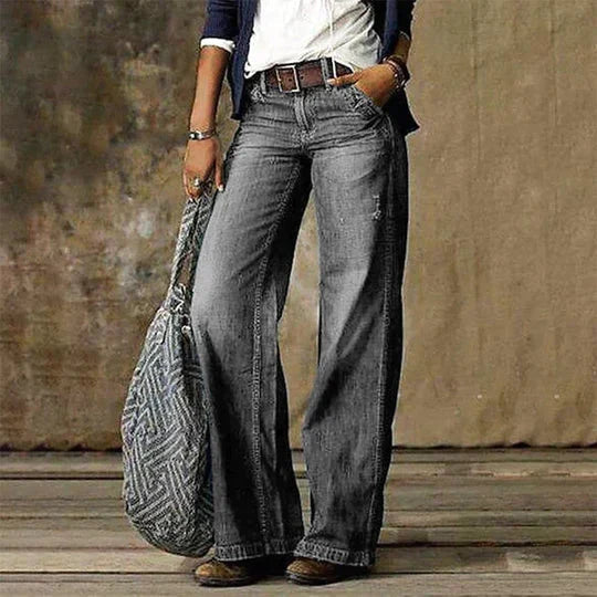 Aurelia-Harriet | Women's Wide-Leg Flare Jeans