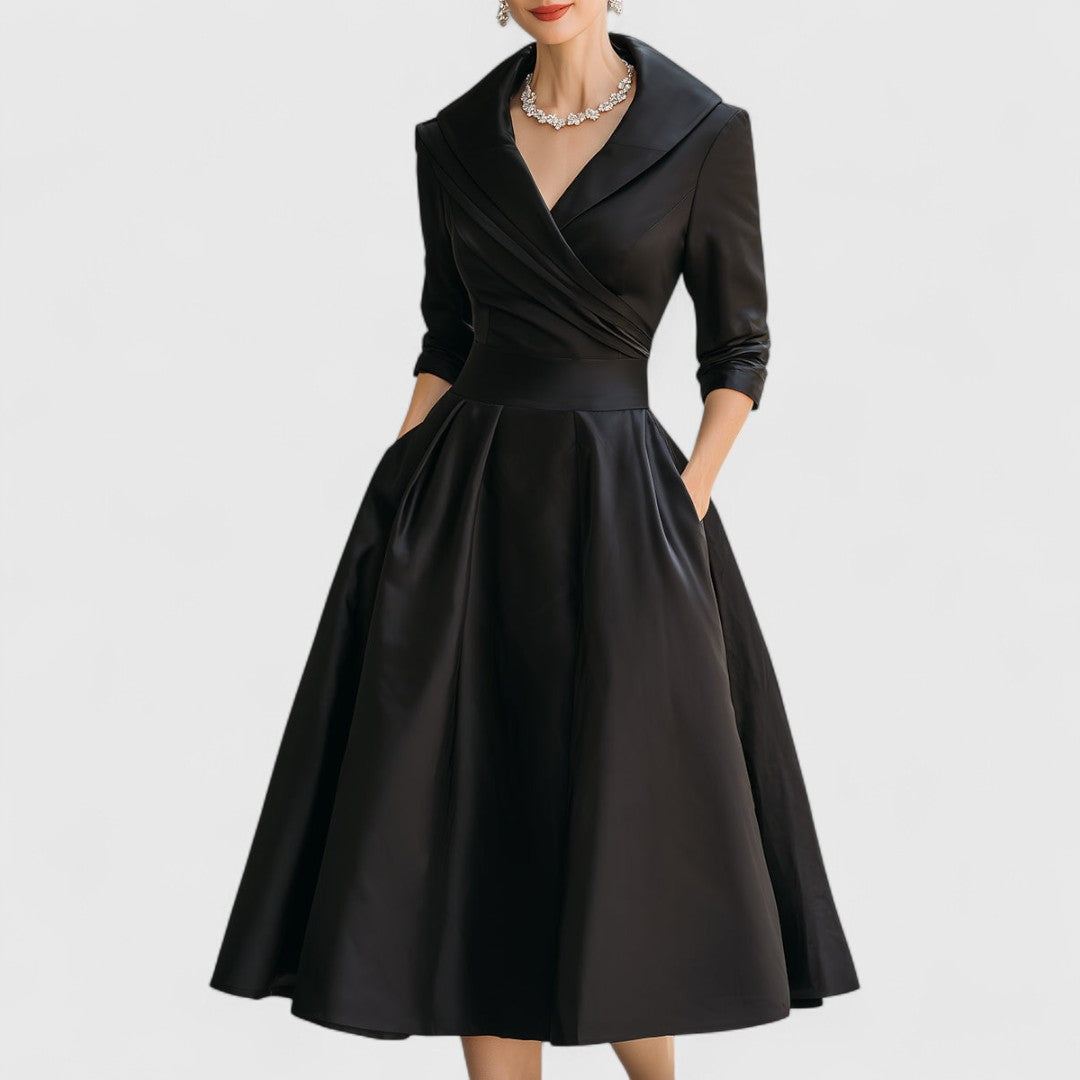 Greta | Women's Wrap V-Neck Midi Dress