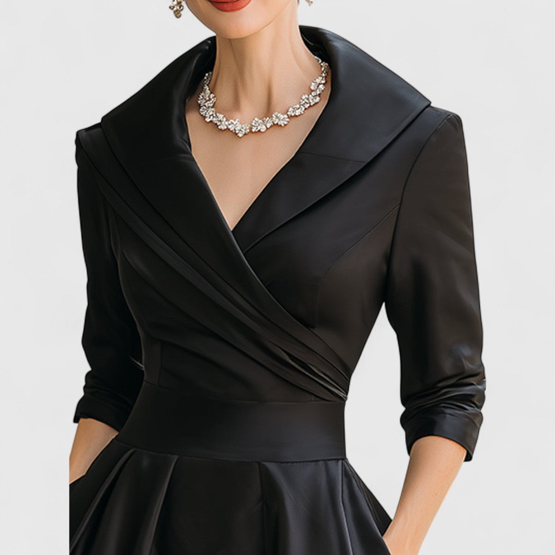 Greta | Women's Wrap V-Neck Midi Dress