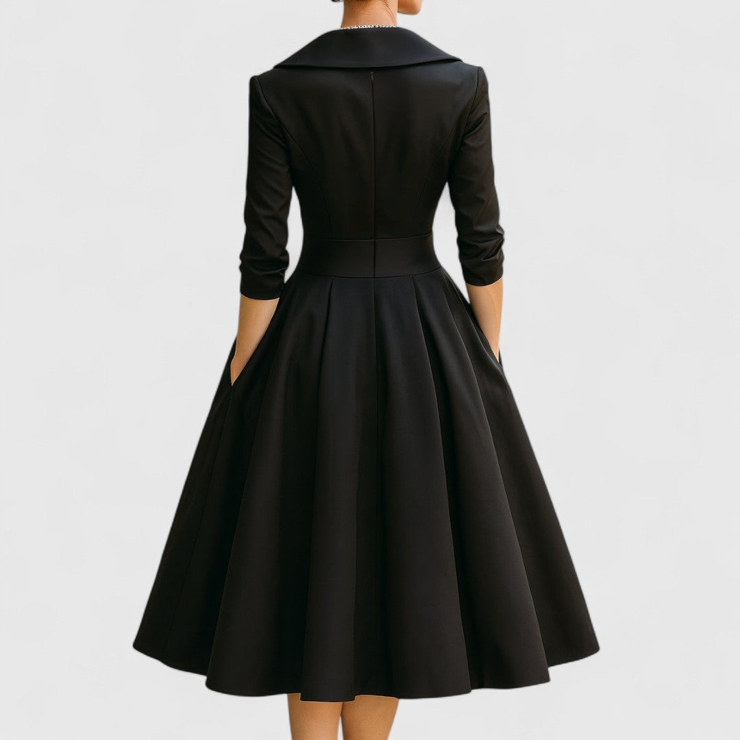 Greta | Women's Wrap V-Neck Midi Dress