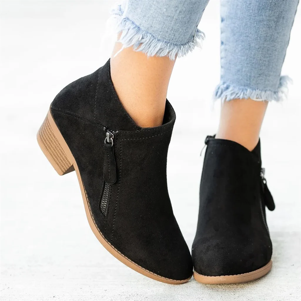 Patricia | Women's Zip-Front Lace-Up Ankle Boots