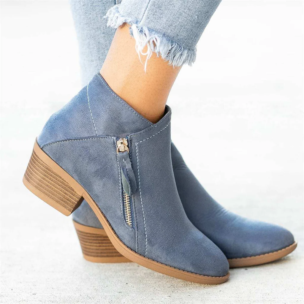 Patricia | Women's Zip-Front Lace-Up Ankle Boots