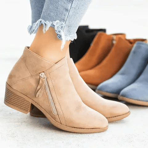 Patricia | Women's Zip-Front Lace-Up Ankle Boots